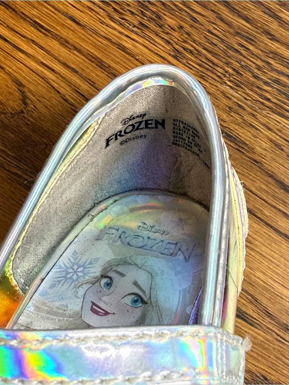 Disney Frozen Toddler Girls Iridescent Mary Jane Dress Up Shoes with Bow Size 9 - Picture 6 of 13